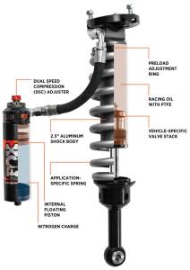 Fox - FOX 05+ Toyota Tacoma Performance Elite 2.5 Series Shock Front 2in Lift - 883-06-177 - Image 3