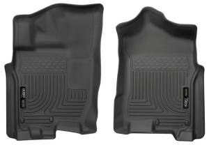 Husky Liners - Husky Liners 2016 Nissan Titan XD Crew Cab WeatherBeater Front Row Black Floor Liners - 13601 - Image 3