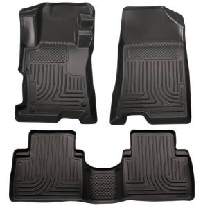 Husky Liners - Husky Liners 08-12 Honda Accord (4DR) WeatherBeater Combo Black Floor Liners (One Piece for 2nd Row) - 98401 - Image 2