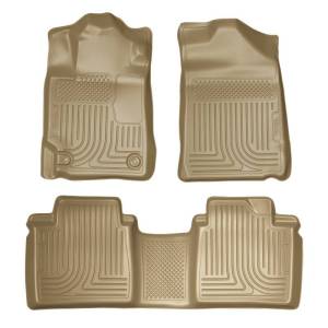 Husky Liners - Husky Liners 07-11 Toyota Camry (All) WeatherBeater Combo Tan Floor Liners (One Piece for 2nd Row) - 98513 - Image 2