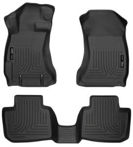 Husky Liners - Husky Liners Subaru 12-14 Impreza/2015 WRX/STi WeatherBeater Combo Front&2nd Row Black Floor Liners - 99801 - Image 2