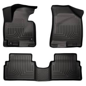 Husky Liners - Husky Liners 14 Hyundai Tucson w/Retain Hooks WeatherBeater Combo Front & 2nd Row Black Floor Liners - 99831 - Image 2