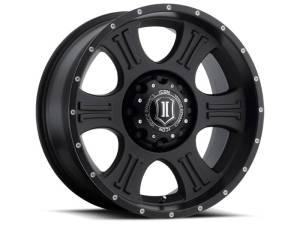 ICON Shield 20x9 5x150 16mm Offset 5.625in BS 110.1mm Bore Satin Black Wheel - 1020905556SB