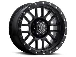 ICON Alpha 17x8.5 6x135 6mm Offset 5in BS 87.1mm Bore Satin Black Wheel - 1217856350SB