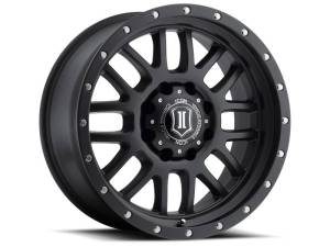 ICON Alpha 20x9 5x150 16mm Offset 5.625in BS 110.1mm Bore Satin Black Wheel - 1220905556SB