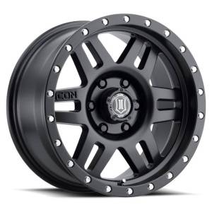 ICON Six Speed 17x8.5 6x5.5 25mm Offset 5.75in BS 108.1mm Bore Satin Black Wheel - 1417858357SB