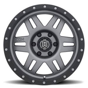 ICON - ICON Six Speed 17x8.5 6x5.5 25mm Offset 5.75in BS 108.1mm Bore Titanium Wheel - 1417858357TT - Image 2