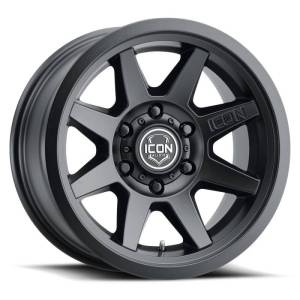 ICON Rebound 17x8.5 5x5 -6mm Offset 4.5in BS 71.5mm Bore Satin Black Wheel - 1917857345SB