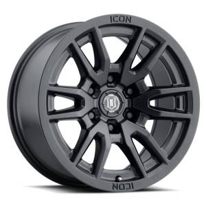 ICON Vector 6 17x8.5 6x135 6mm Offset 5in BS 87.1mm Bore Satin Black Wheel - 2417856350SB