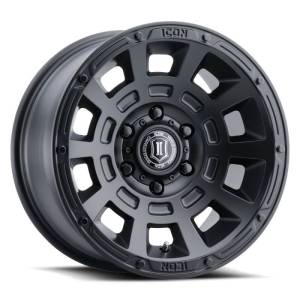 ICON Thrust 17x8.5 6x135 6mm Offset 5in BS Satin Black Wheel - 2817856350SB