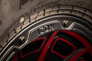 ICON - ICON Victory 17x8.5 6x135 6mm Offset 5in BS Satin Black w/Red Tint Wheel - 3017856350SBRT - Image 3