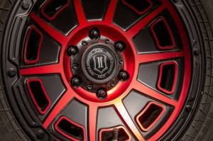 ICON - ICON Victory 17x8.5 6x135 6mm Offset 5in BS Satin Black w/Red Tint Wheel - 3017856350SBRT - Image 5