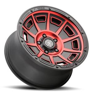 ICON - ICON Victory 17x8.5 6x135 6mm Offset 5in BS Satin Black w/Red Tint Wheel - 3017856350SBRT - Image 8