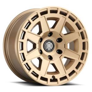 ICON Compass 17x8.5 5x5 -6mm Offset 4.5in BS Satin Brass Wheel - 3217857345BS