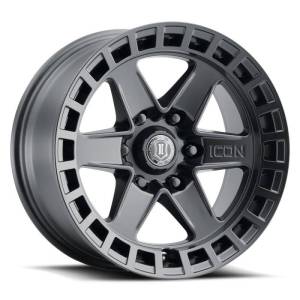 ICON Raider 17x8.5 6x5.5 0mm Offset 4.75in BS Satin Black Wheel - 3417858347SB