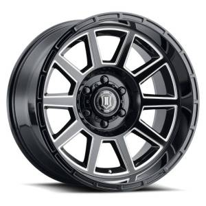 ICON Recoil 20x10 6x135 -24mm Offset 4.5in BS Gloss Black Milled Spokes Wheel - 6220106345GBMW