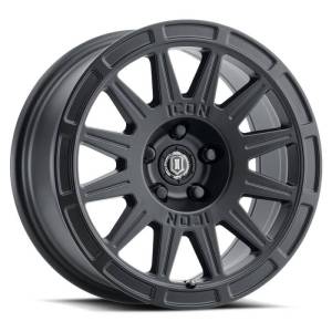 ICON Ricochet 15x7 5x100 15mm Offset 4.6in BS 56.1mm Bore Satin Black Wheel - 7015705046SB