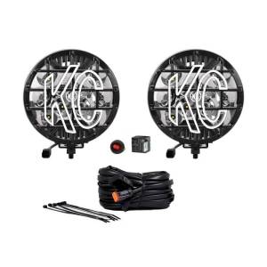 KC HiLites - KC HiLiTES SlimLite 6in. LED Light 50w Spot Beam (Pair Pack System) - Black - 100 - Image 2