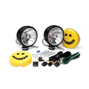 KC HiLites - KC HiLiTES Daylighter 6in. Halogen Light 100w Spread Beam (Pair Pack System) - Black SS - 234 - Image 5