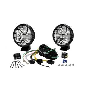 KC HiLites - KC HiLiTES Apollo Pro 5in. Halogen Light 55w Fog Beam (Pair Pack System) - Black - 452 - Image 6