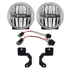 KC HiLiTES 18-23 Jeep JL/JT 4in. Gravity G4 LED Light 10w SAE/ECE Clear Fog Beam (Pair Pack System) - 504