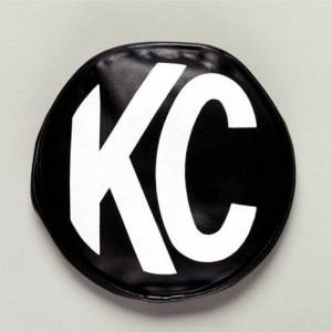 KC HiLites - KC HiLiTES 6in. Round Soft Cover (Pair) - Black w/White KC Logo - 5100 - Image 2