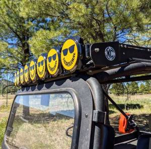 KC HiLites - KC HiLiTES 6in. Hard Cover for Gravity Pro6 LED Lights (Single) - Smiley Face- Yellow/Black KC Logo - 5114 - Image 3