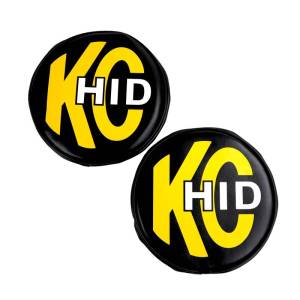 KC HiLites - KC HiLiTES 8in. Round Soft Cover HID (Pair) - Black w/Yellow Brushed KC Logo - 5818 - Image 3