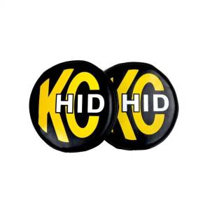 KC HiLites - KC HiLiTES 8in. Round Soft Cover HID (Pair) - Black w/Yellow Brushed KC Logo - 5818 - Image 6