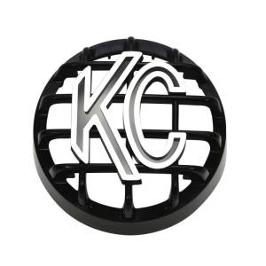 KC HiLites - KC HiLiTES 4in. Round ABS Stone Guard for Rally 400 (Single) - Black w/White KC Logo - 7219 - Image 2