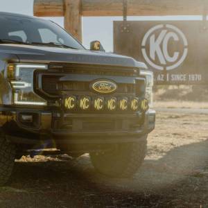 KC HiLites - KC HiLiTES 2017+ Ford Super Duty Gravity LED Pro6 7-Light Bar Kit - Front Bumper - 91346 - Image 2