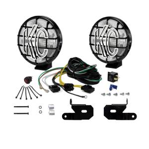 KC HiLiTES 18-23 Jeep JL/JT/4xe 6in Apollo Pro Halogen 2-Light Sys Pillar Mount (100W Spread Beam) - 97114