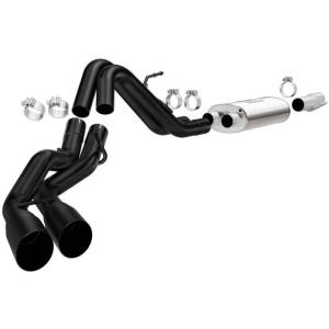 MagnaFlow SYS Cat-Back 10-14 Ford Raptor 6.2L V8 2.5/3in Black Dual Same Side Exit Rear 3.5 Tips - 15366