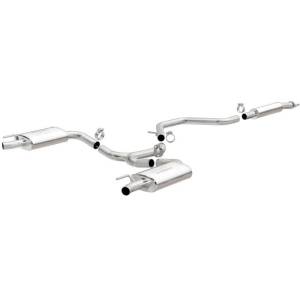 MagnaFlow Cat-Back SS 2.25/2.5in Dual Split Rear Exit Polished 3in Tip 2015 Chev Impala 3.6L V6 - 19023