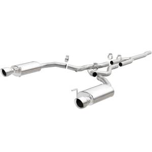 MagnaFlow Cat Back, SS, 2.5in, Street, Dual Split Polished 4.5in Tips 2015 Ford Mustang Ecoboost - 19097