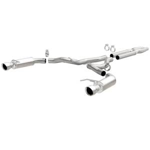 Magnaflow - MagnaFlow Cat Back, SS, 3in, Competition, Dual Split Polished 4.5in Tips 2015 Ford Mustang GT V8 5.0 - 19101 - Image 1