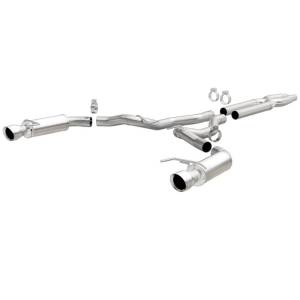 Magnaflow - MagnaFlow Cat Back, SS, 3in, Competition, Dual Split Polished 4.5in Tips 2015 Ford Mustang GT V8 5.0 - 19101 - Image 2