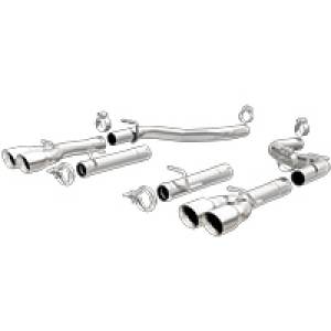 MagnaFlow Axle-Back, SS, 2.5in, Quad Split Rear 3.5in Tip 2015 Dodge Challenger R/T 5.7L - 19210