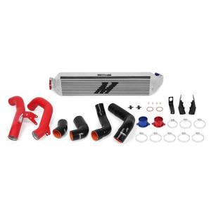 Mishimoto 2016+ Honda Civic 1.5T / 2017+ Honda Civic Si Silver Intercooler Kit w/Red Pipes - MMINT-CIV-16KSLWRD