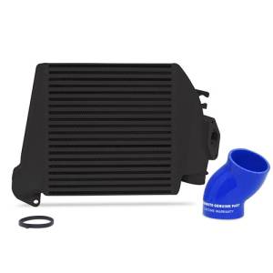 Mishimoto 08-14 Subaru WRX Top-Mount Intercooler Kit - Powder Coated Black & Blue Hoses - MMTMIC-WRX-08BKBL