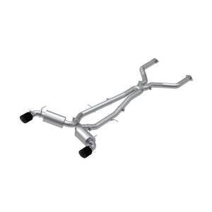 MBRP - MBRP 17-19 Infiniti Q60 3.0L RWD/AWD Cat Back Dual Rear w/ Carbon Fiber Tips - S44043CF - Image 2