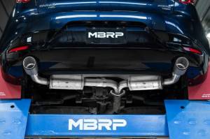 MBRP - MBRP 19-23 Mazda 3 Hatchback T304SS 2.5in Axle-Back, Dual Rear Exit Street Profile - S4450304 - Image 4