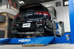 MBRP - MBRP 2022 Volkswagon Golf R MK8 T304 Stainless Steel 3in Cat-Back, Quad Rear Exit- Carbon Fiber Tips - S46133CF - Image 2