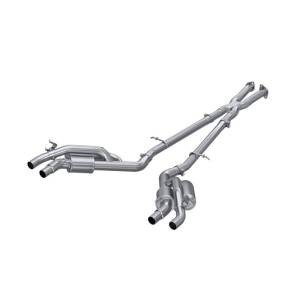 MBRP 2022 Kia Stinger 3.3L T304 SS Cat-Back Exhaust- Dual Split Rear Quad Outlet Uses Factory Bezels - S4708304