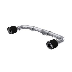 MBRP 2022 Subaru BRZ 2.4L/Toyota GR86 2.4L 2.5in Dual Split Rear Exit w/5in OD CF Tips - T304 - S48053CF