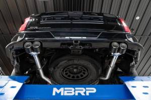 MBRP - MBRP 19-21 Chevy Silverado 1500 6.2L 2.5in Dual Split Rear Cat Back w/ Quad Carbon Fiber Tips- T304 - S50053CF - Image 4