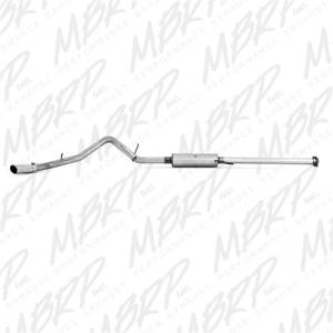 MBRP - MBRP 2007-2008 Chev/GMC 1500 (Next Gen.) CC EC 66 bed 4.8/5.3L Cat Back Single Side - S5036AL - Image 4