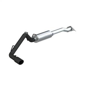 MBRP - MBRP 17+ Chevrolet Colorado 2.5L/3.6L 3in Cat Back Single Side Exit w/ 4in Tip - Back Coated - S5090BLK - Image 5