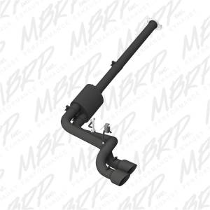 MBRP 09-14 Ford F150 Pre-Axle 4.5in OD Tips Dual Outlet 3in Black Coated Cat Back Exhaust - S5261BLK