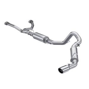 MBRP 2022 Toyota Tundra 3.5L Dual Cat-back 4in Single Side Exit Rolled Tip - Aluminized Steel - S5301AL